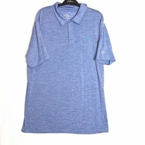 Merino Tech Mens XL 100% Superfine Merino Wool Polo Shirt Blue Short Sleeve